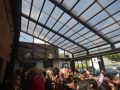 Opening patio structure