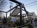 Construction on restaurant patio