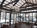 Restaurant patio in the winter