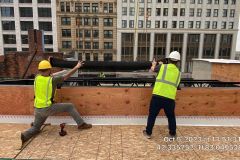 Installing glass roof on restaurant patio