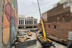 Installing glass roof on restaurant patio