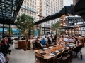 Opening roof on restaurant patio