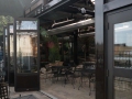 Opening folding walls on restaurant patio